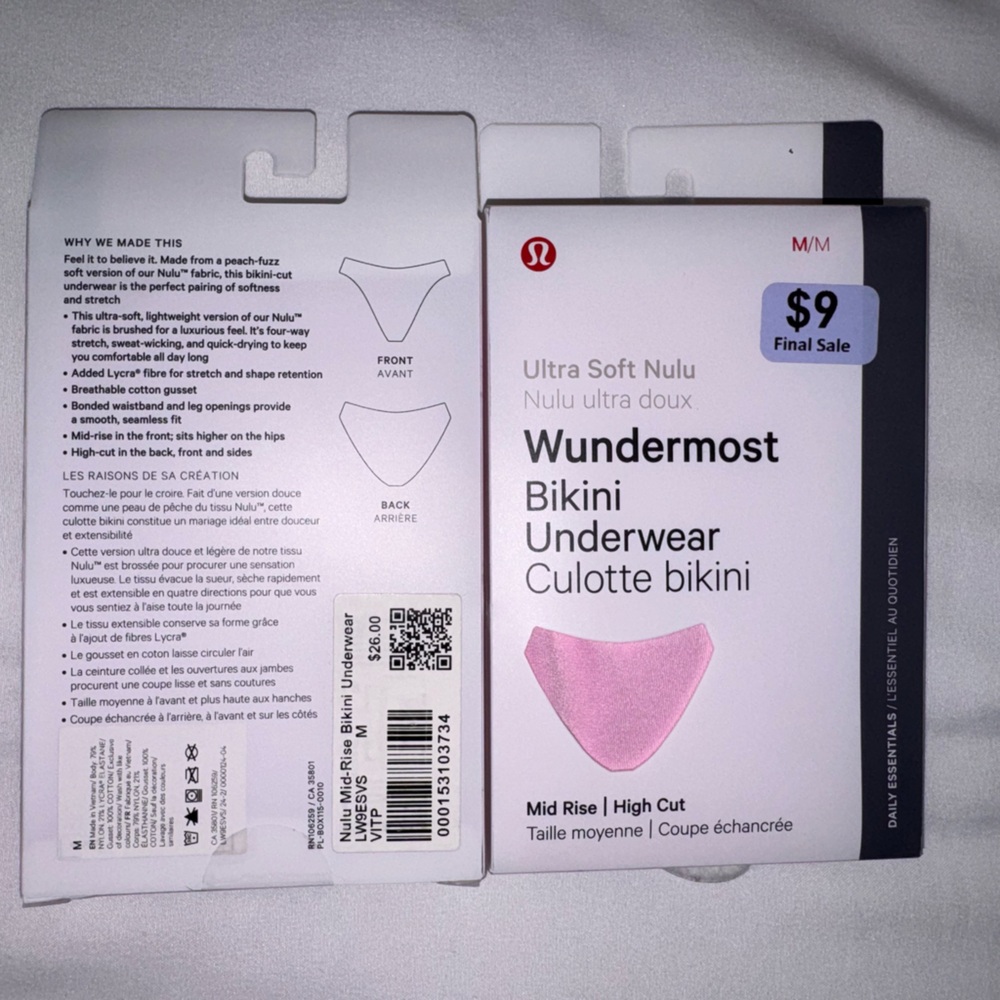 lululemon athletica Pink Wunder Underwear (2 pairs)